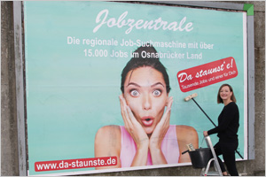Plakatkampagne des Landkreises Osnabrück für Jobzentrale